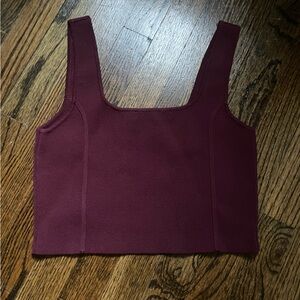 Zara Burgundy Crop Top